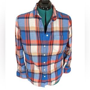 EUC J Crew plaid flannel shirt